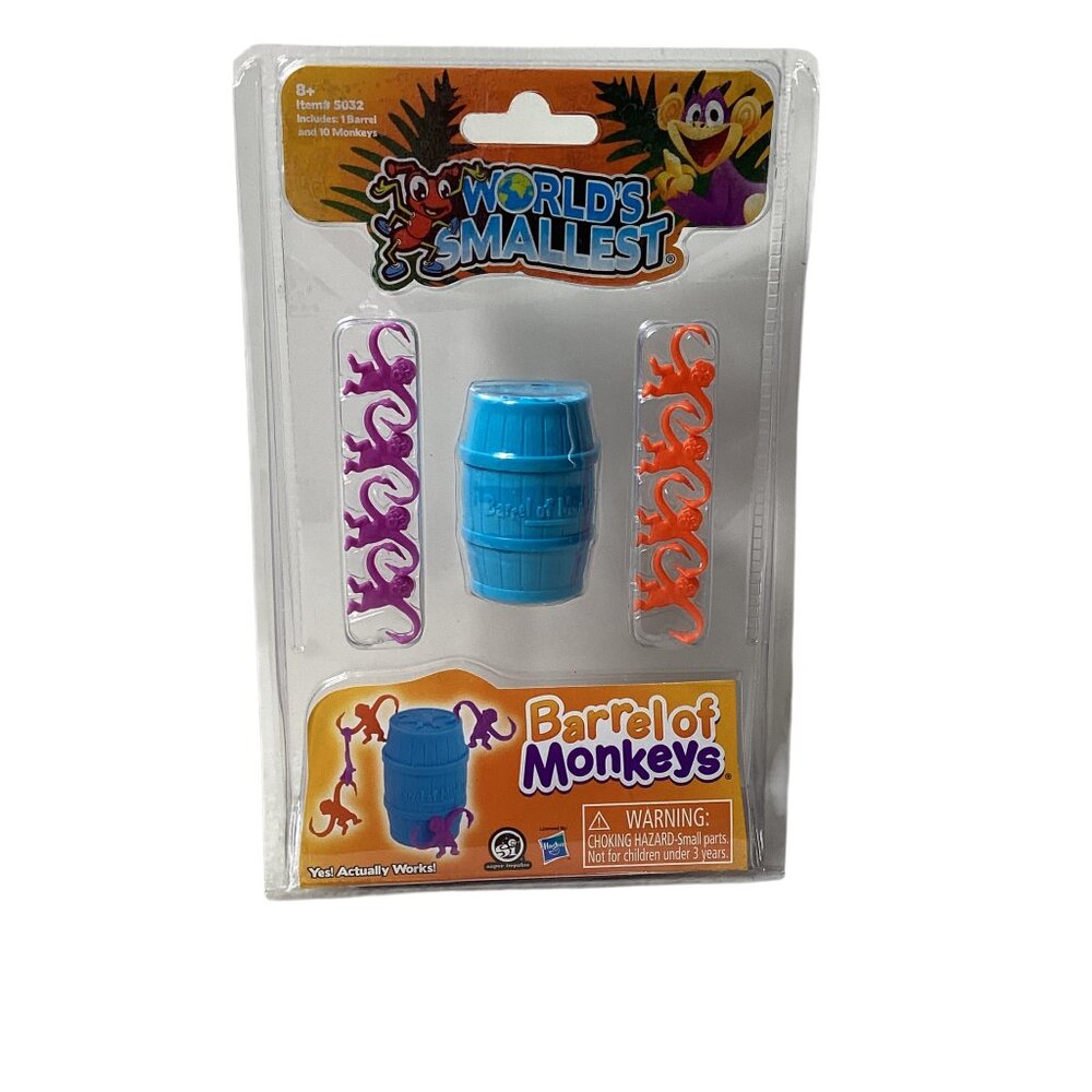 Hasbro: World’s Smallest Barrel of Monkeys, 2 inches tall, 2025